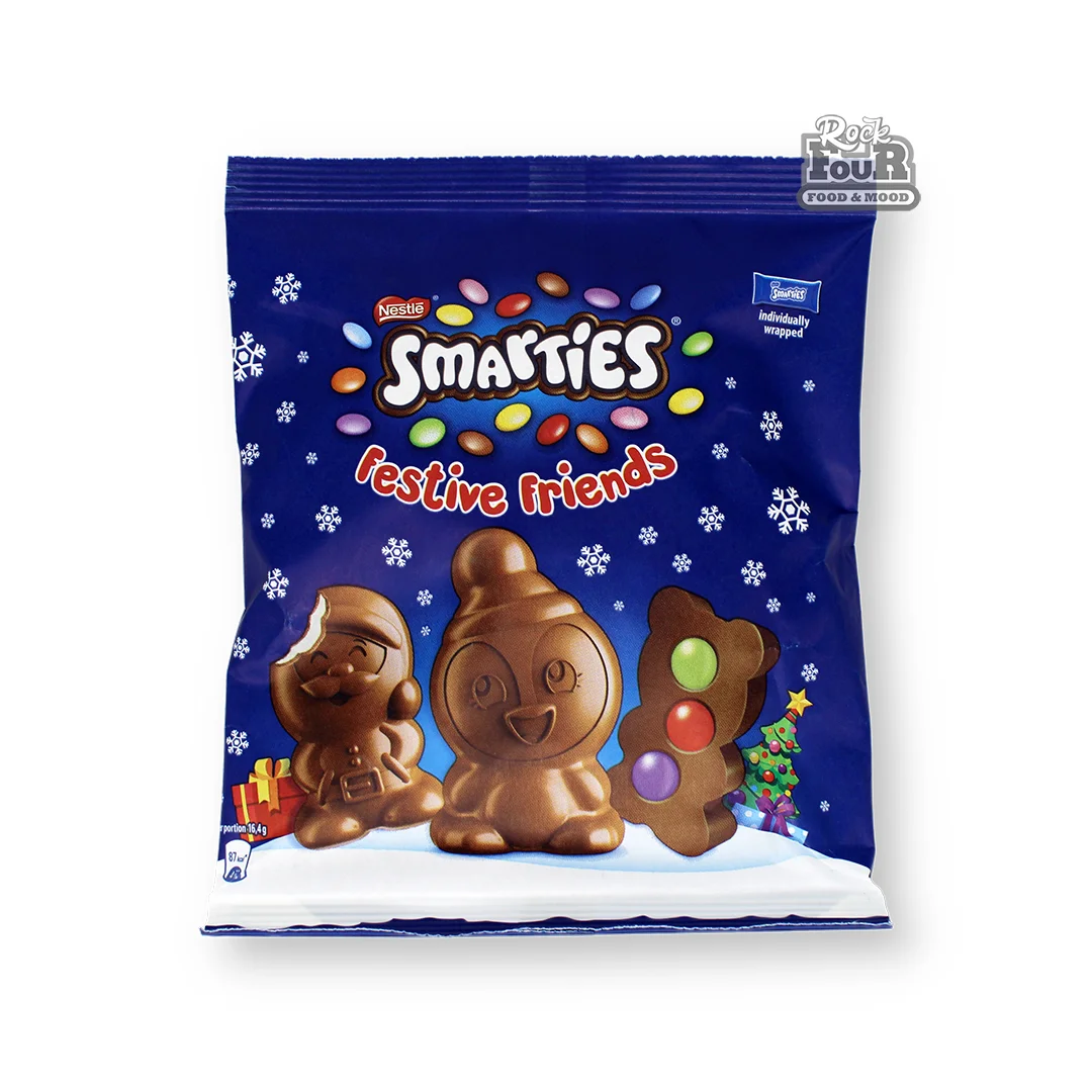 Молочный шоколад «Nestle Smarties Festive Friends» с хрустящими кусочками и начинкой 65г